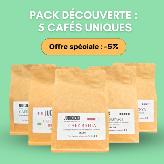 Pack Découverte - 5 cafés uniques - 5 x 250G